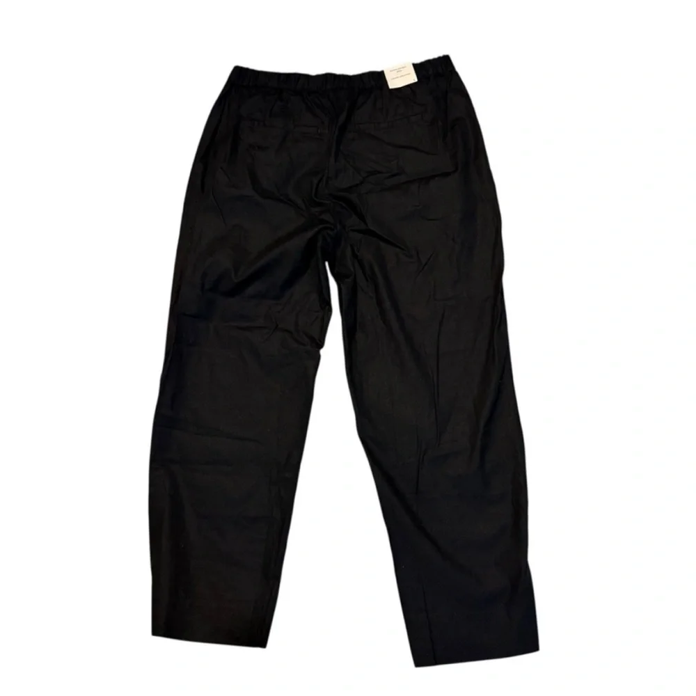 NWT! Banana Republic Black Tapered Linen Blend Pull On Pant - Size XS 🖤 706574